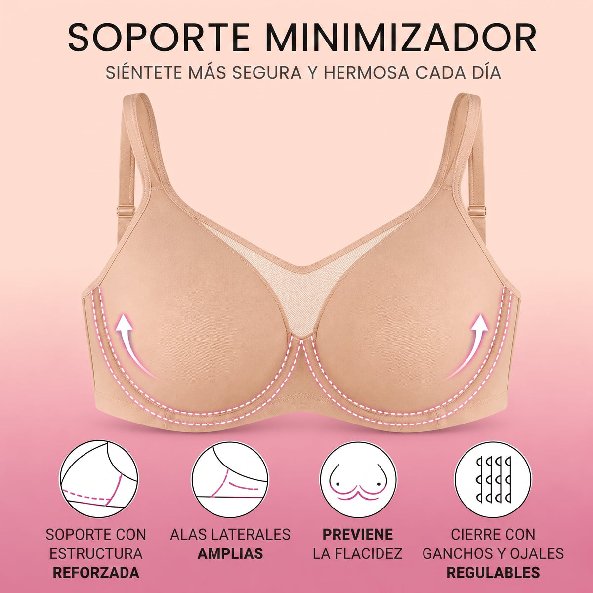 Velyforme® - Sujetador minimizador invisible