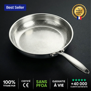 Poêle TITANOX 100 % titane pur — Best Seller, élue Poêle Santé 2025