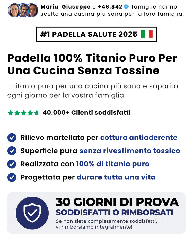 Padella 100% Titanio Puro